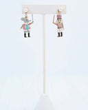 Mouse King and Nutcracker Earring Pink