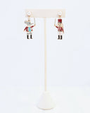 Mouse King and Nutcracker Earring Red