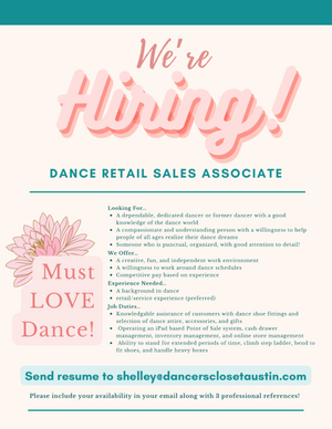 We're hiring for Westlake! Send your resume today!