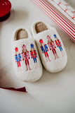 Nutcrackers Christmas Holiday Sherpa Slippers